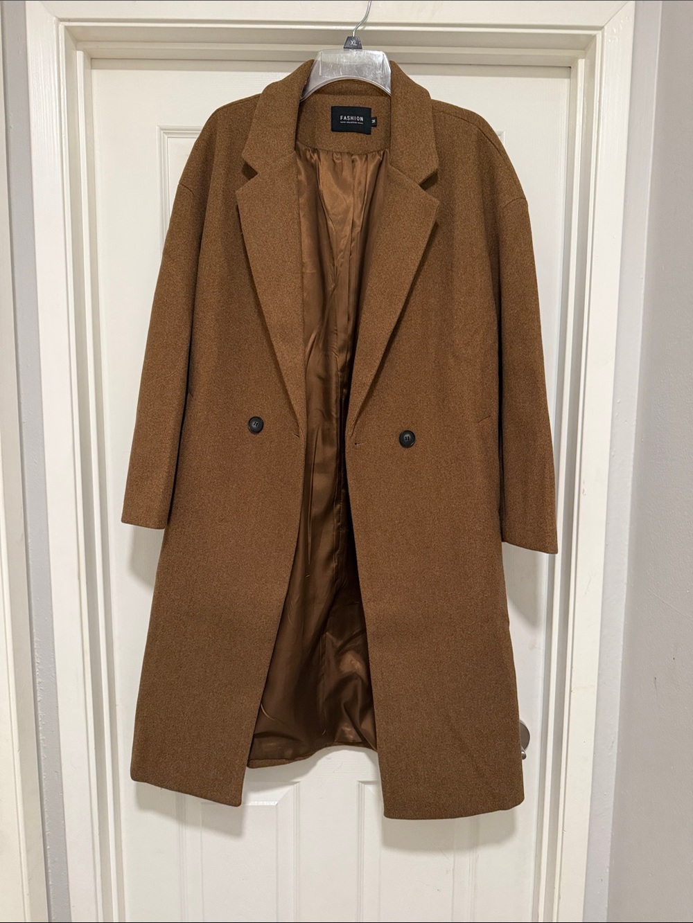 Fashion Nova women’s Tan/Brown Pea Coat